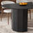 86" Black Wood Double Pedestal Base Oval Dining Table