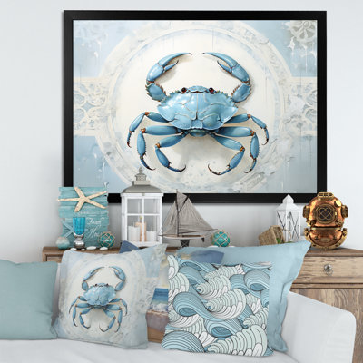 Impression de crabe bleu minimaliste