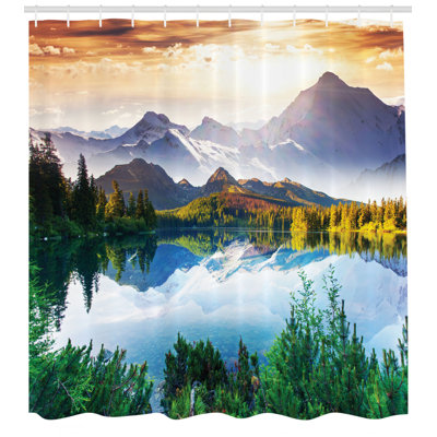 Shower Curtain with Hooks Included
