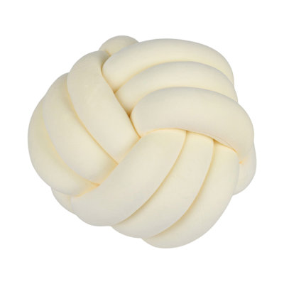 Knot Ball Polyester Filled Throw Pillow - Plush Decorative Knot Throw Pillow for Modern Home Decor, Contemporary Living Spaces and Bedroom Styling