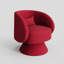 Fauteuil demi-tonneau pivotant rembourré (ensemble de 2)-142785855