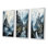 «Castles Misty Mountain Fortress», 3 pièces sur toile