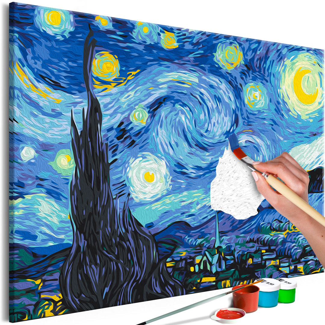 Leinwandbild Van Gogh''s Starry Night - Malen nach Zahlen