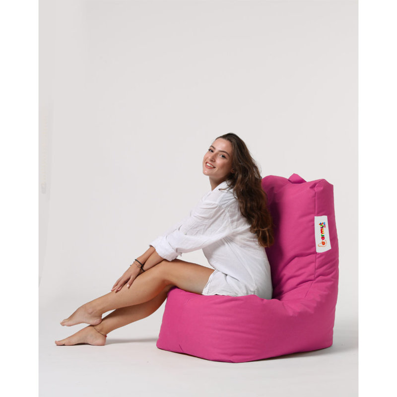 Polyester Outdoor Friendly Bean Bag Sofa, Pink 100% Polyester