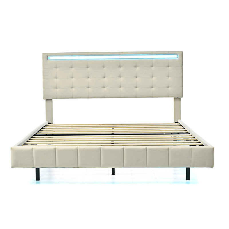 Imca Upholstered Bed, Queen, Beige 2