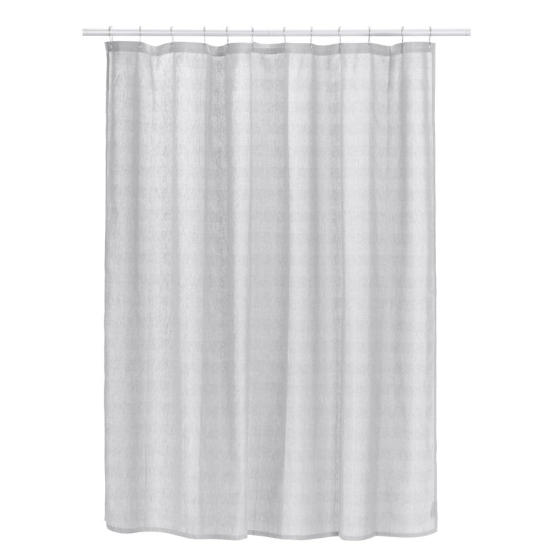 French Connection Striped 13 Piece Shower Curtain Set + Hooks