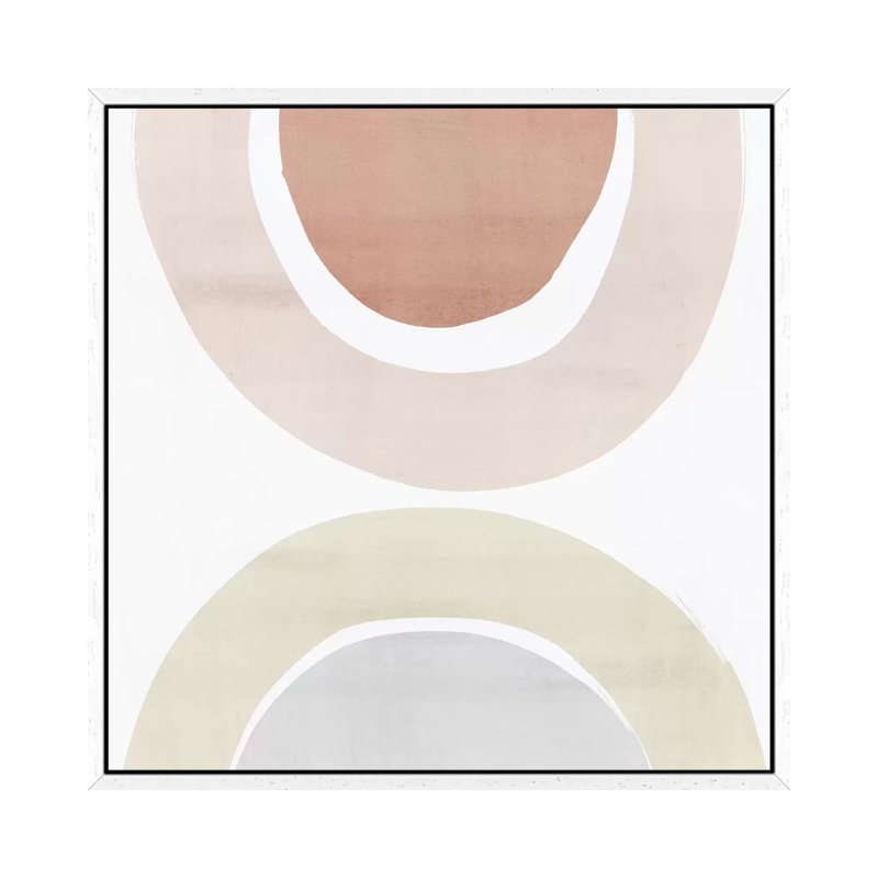 Bend Of Colours I by Isabelle Z - Painting on Canvas, White Framed, 66.04 cm H x 66.04 cm W