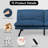 George Oliver 70" Convertible Futon Sofa Bed With Adjustable Backrest-395850321
