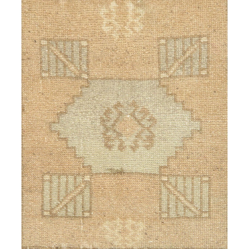 Tapis yastik turque rétro vers 1950, 1 pi 9 po x 2 pi