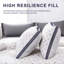 Luxury Pillows for Sleeping Hotel,Breathable Bed Pillow for Side Stomach or Back Sleepers, 48x74cm (Set of 2)