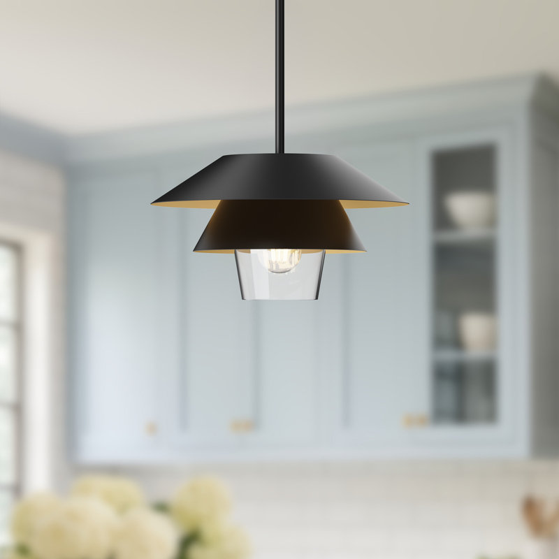 Davant 1 - Light Cone Pendant, 7.75" H x 13.5" W x 13.5" D, Matte Black