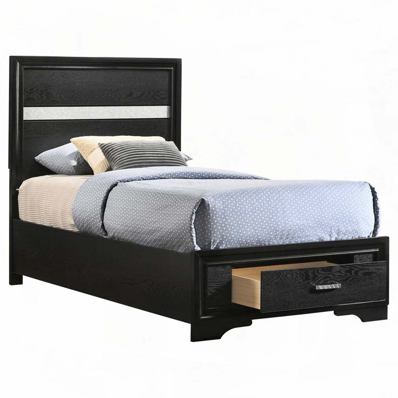 Storage Panel Bed with 2 Drawer