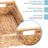 Hyacinth Large Wicker Basket - Rectangular, Wooden Handles, Shelf Organizer