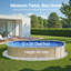 Doublure de piscine ovale à chevauchement-111405724