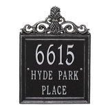 Lanai Pineapple Personalized Standard 3-Line Wall Address Plaque