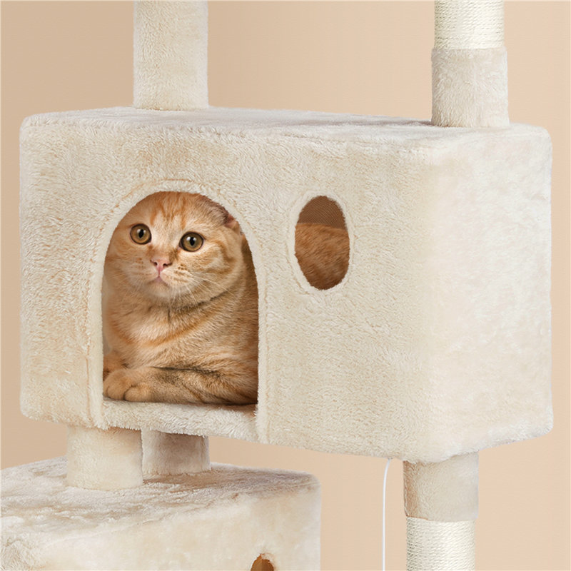 Multiple Level Cat Tree with Scratching Posts, Beige