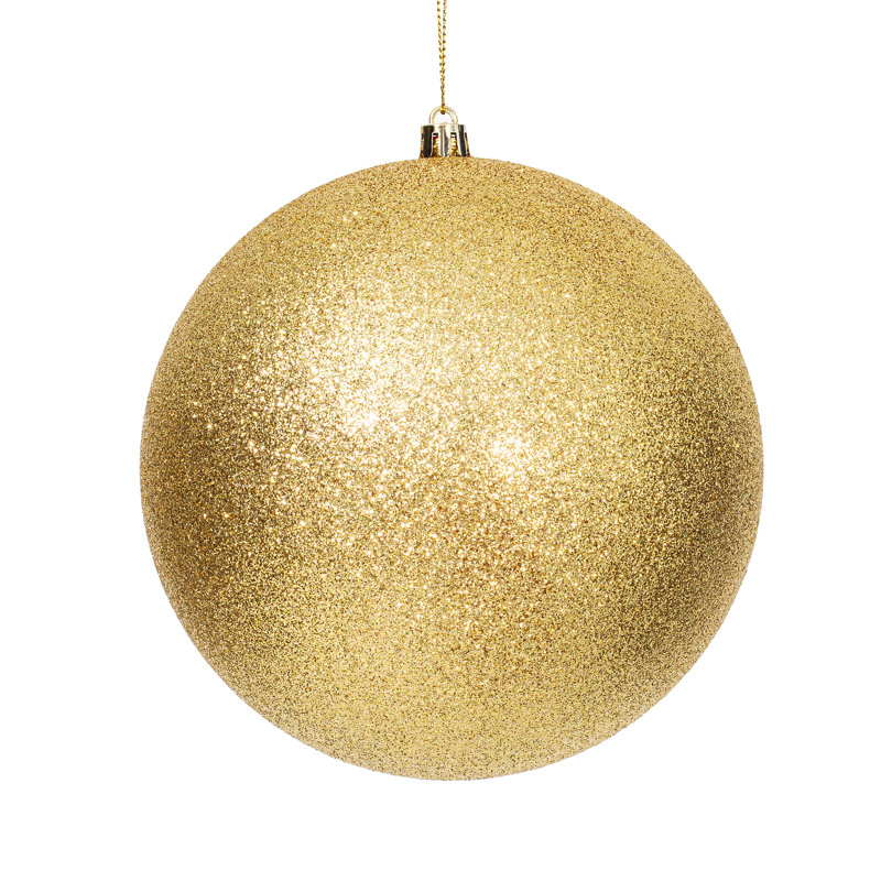 Ornement boule des Fêtes, 6'' H x 6'' W x 6'' D, Or, 4