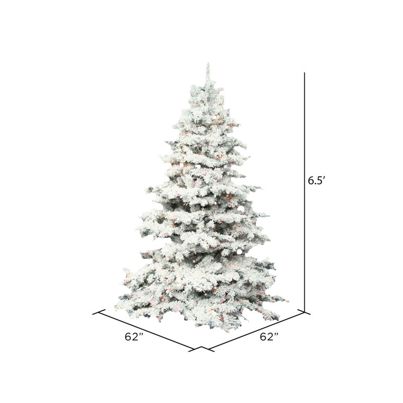 Alaskan Flocked Artificial Christmas Tree, 6.5' H