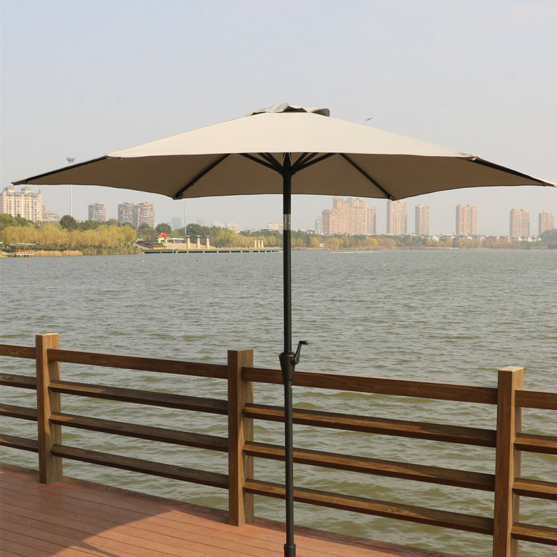 Parasol 9 'avec sac de transport, Gris