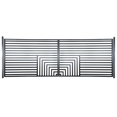 Steel Dual Swing Driveway Gate - Florence Style