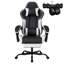 Fauteuil de jeu ergonomique de style course avec support lombaire massant et repose-pieds-1659343350