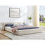 Structure de lit tapissier grand format avec tissu épais, lit plateforme grand format en chenille avec tête de lit et structure solide-2083226830