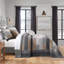 Ensemble de couvre-lit matelassé surdimensionné 100% coton à rayures DDUOXIN - 1 couvre-lit avec 2 taies décoratives-113754251