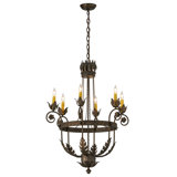 Greenbriar Oak 6 - Light Chandelier