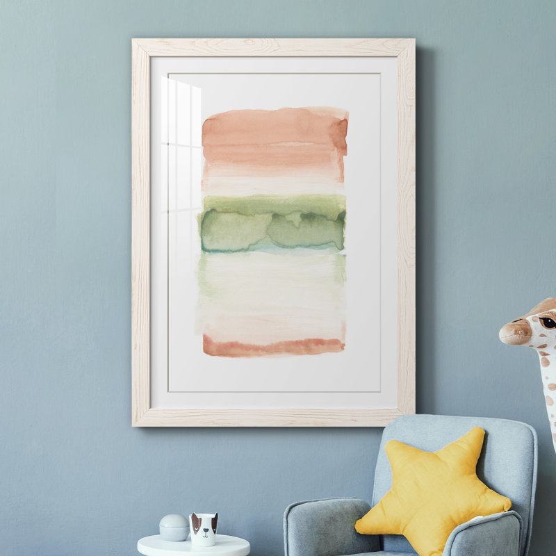 Skye II - Peinture encadrée sur papier, H 31,5 po x l 23,5 po x P 1,5 po, Papier encadré blanc