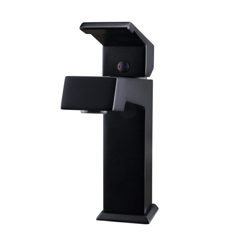 Robinet pour salle de bain à un trou, Noir