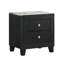 Ensemble de chambre pour grand lit, noir, blanc, bois chromé, ensemble de 3 pièces avec 2 tables de chevet-133490997-133490996