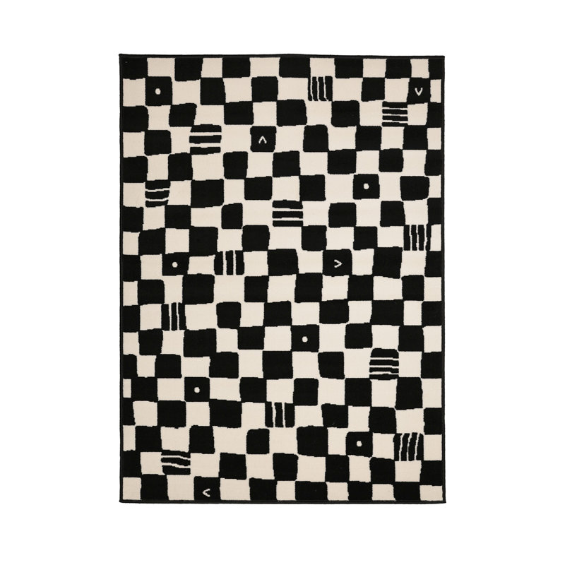 Maestro Chequered Area Rug, Rectangle 120 x 170cm