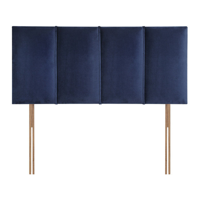 Ealing Upholstered Headboard, Small Double (4'), Plush Navy, Velvet