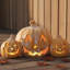 3 Pcs Large Halloween Light Up Pumpkin Fall Home Decorations Plastic Terracotta Pumpkins 5''- 9'' Jack O' Lantern Outdoor Indoor Battery Operated Lighted Pumpkin With Spooky Face