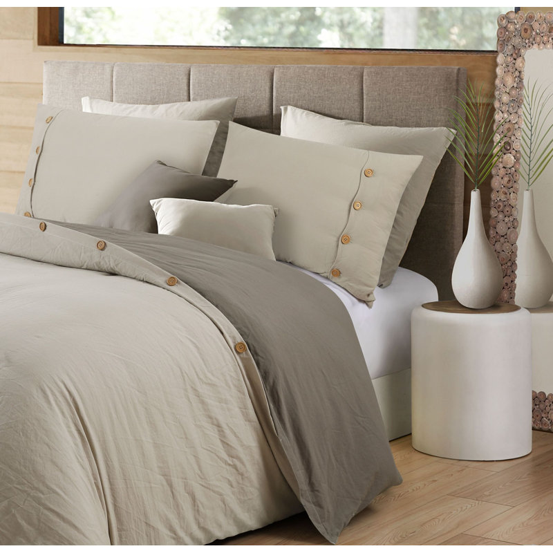 Ensemble de housse de couette réversible Swift Home, fermeture à boutons et attaches intérieures, literie toutes saisons