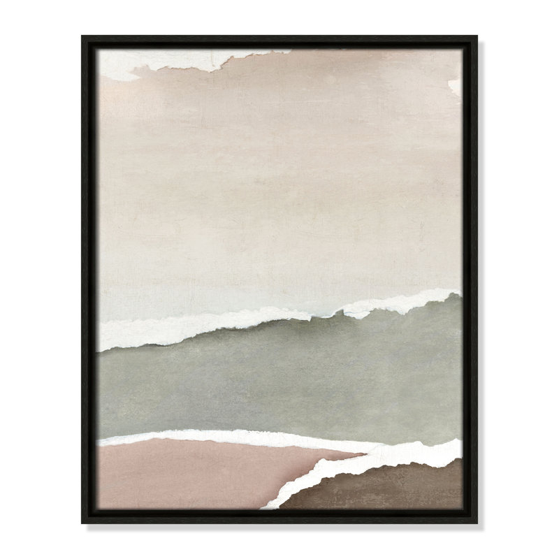 «Torn Whispers II» par Emma Peal, H 21,5 po x l 17,5 po, Flottant espresso