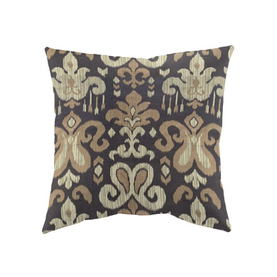 Ikat brown Throw Square Pillow