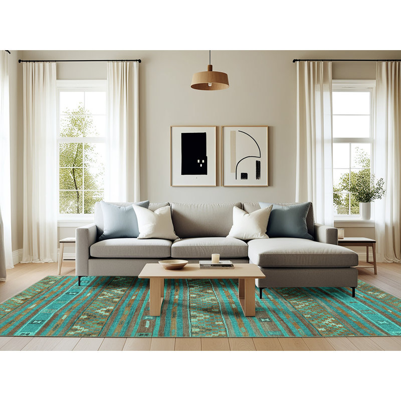 Jarnail Performance Southwestern Indoor Rug, Rectangle 6' x 9'