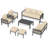 Charlsa 9 - Person Patio Conversation Set with Cushions-1361304290
