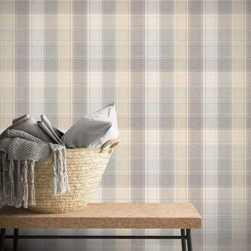 Twomey 10.05m x 53cm Matte Wallpaper Roll, Grey