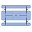96 "Tables de pique-nique rectangulaires bleues-1105572755