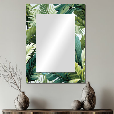 Palm Mirage Tropical Pattern - Tropical Mirror Wall Decor