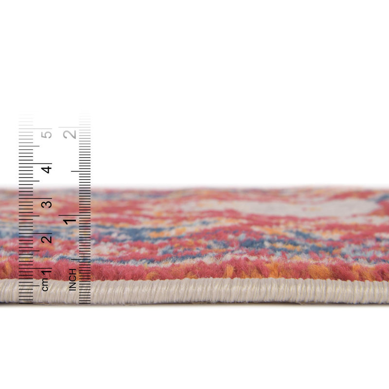Hagedorn Oriental Area Rug, Square 7'10", Red