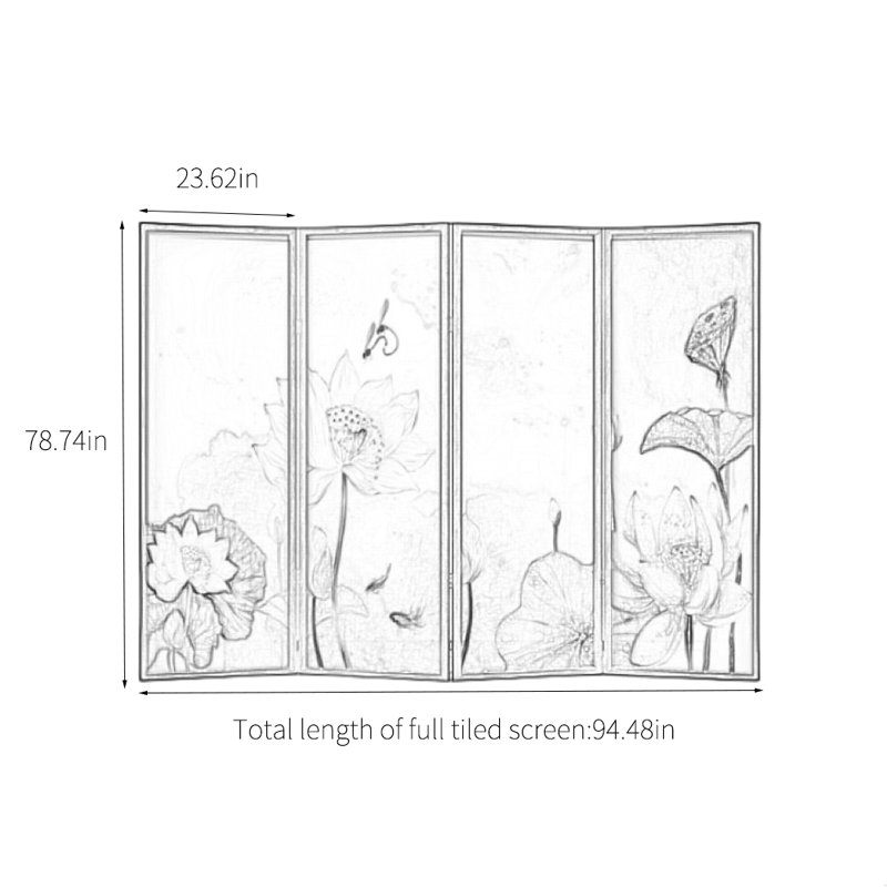 Eunetta, 78.74" H x 94.48" W x 1.18" D
