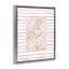 Cadre flottant White Cosmos sur rayures roses, design par Lucille Price-1675015818-1675015823