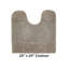 Tapis pour salle de bain 100% coton touffeté Granada, doux, absorbant et antidérapant, lavable à la machine Tapis de toilette de luxe uni en forme de U pour salle de bain, s'adapte autour de la base de toilette, 20 po x 20 po, beige-110665569