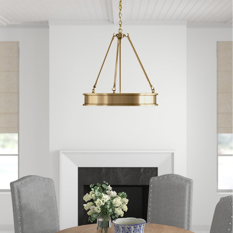 Everlee 3-Light Chandelier, Liberty Gold
