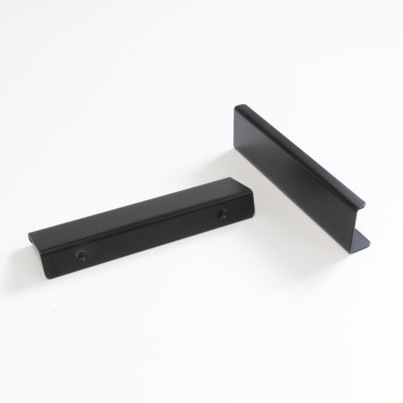 4" Center to Center Finger Pull, Black