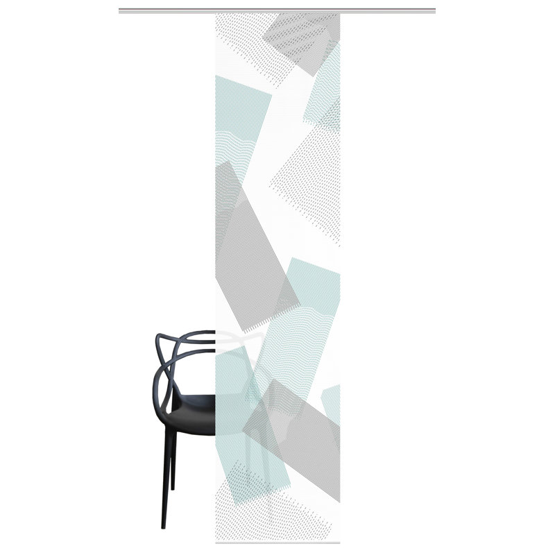 Semi Sheer Sliding Panel Single Panel, Mint