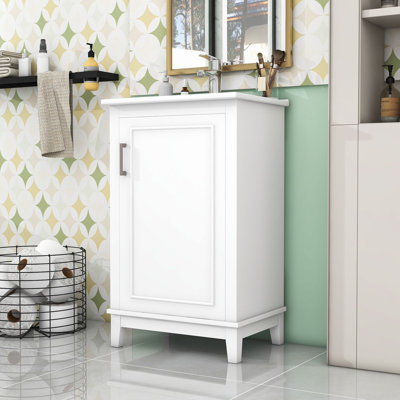 Bathroom Vanity Cabinet With Ceramic Basin